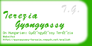 terezia gyongyossy business card